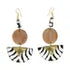 Wood & Painted Bone Earrings| Made in Kenya